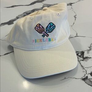 Pickleball Embroidered Cream Hat